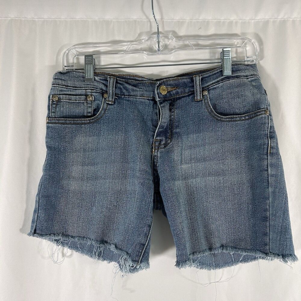 Seven for all Mankind Cut Off Shorts Women's 28 Medium Wash Denim Low Rise